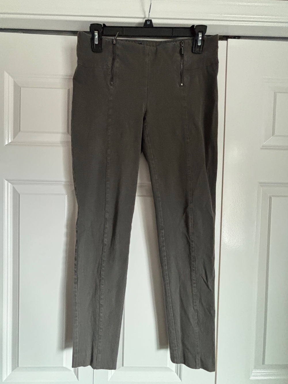 Alfani Olive Zip Accent Chinos